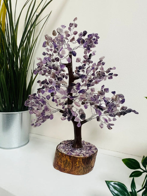 Pushkar Amethyst Tree 300 Crystal 10-12 Inch